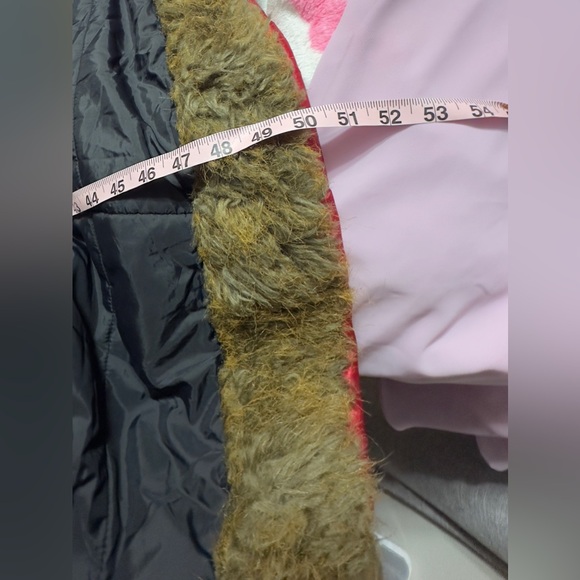 y2k faux fur trim coat penny lane ~ VERY DAMAGED - Picture 6 of 10